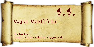 Vajsz Valéria névjegykártya